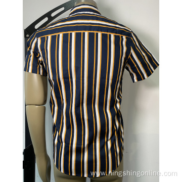Stripe Mens cotton full casual shirt